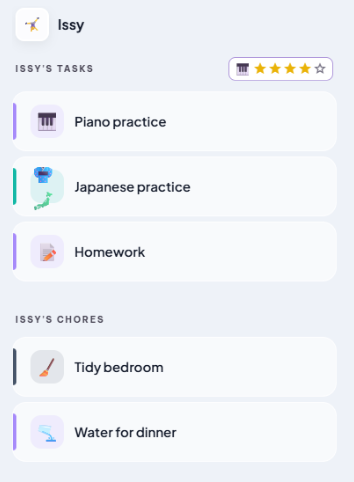 Kids Task Lists Screenshot
